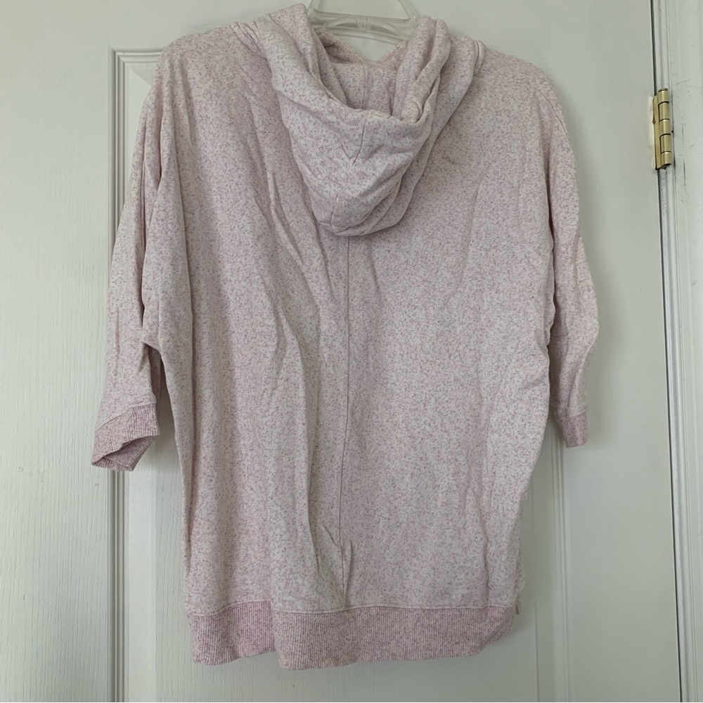 Delias 3/4 sleeve pink heather hoodie - Picture 2 of 3